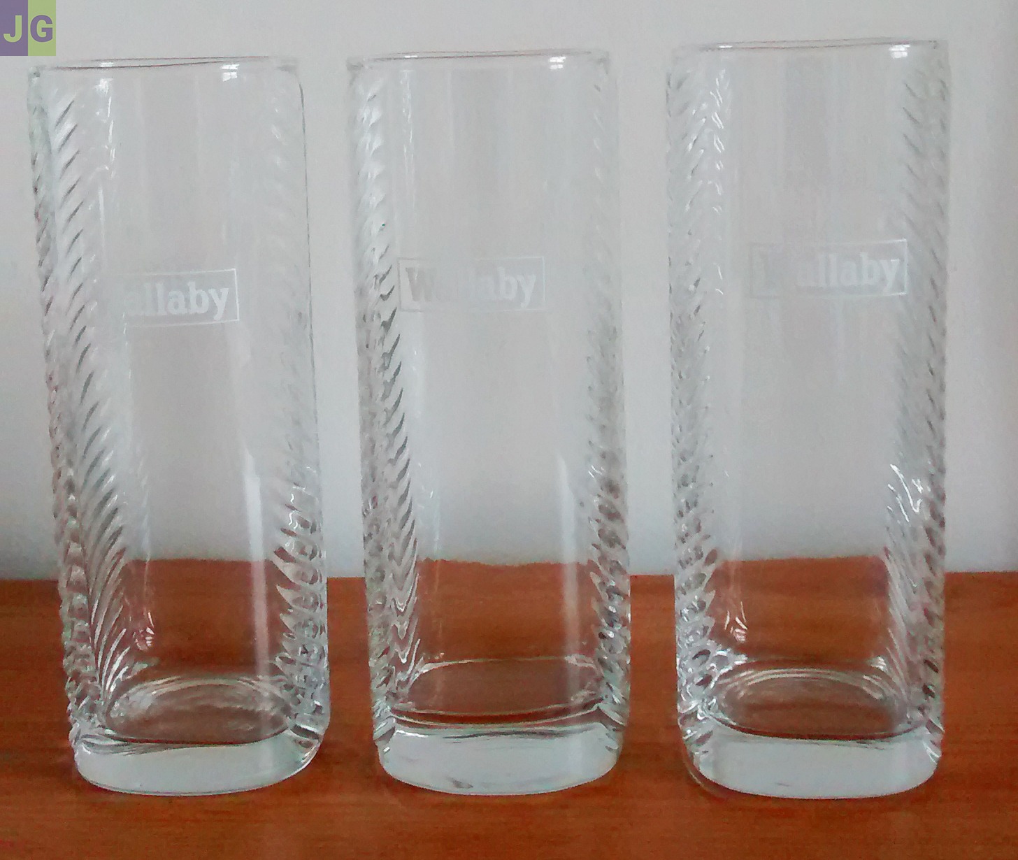3 Verres Publicitaires Wallaby.