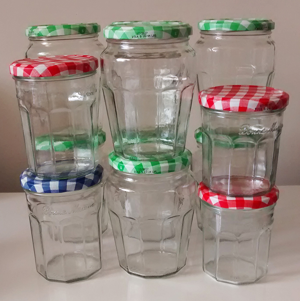 12 pots (vides) pour confitures