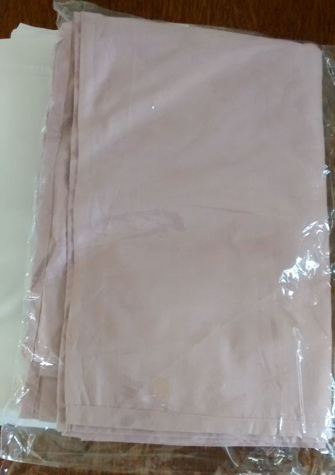 Drap beige rosé 175X280 cm. 100 % Coton