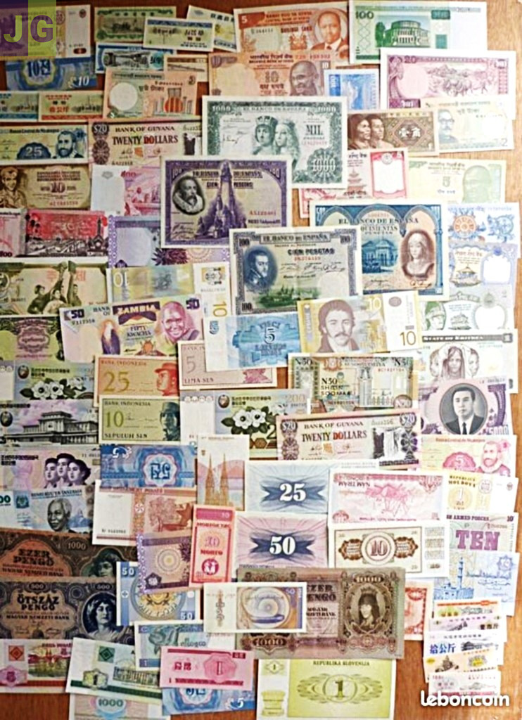 LOT  DE 700 BILLETS  DU MONDE  DONT  RARES