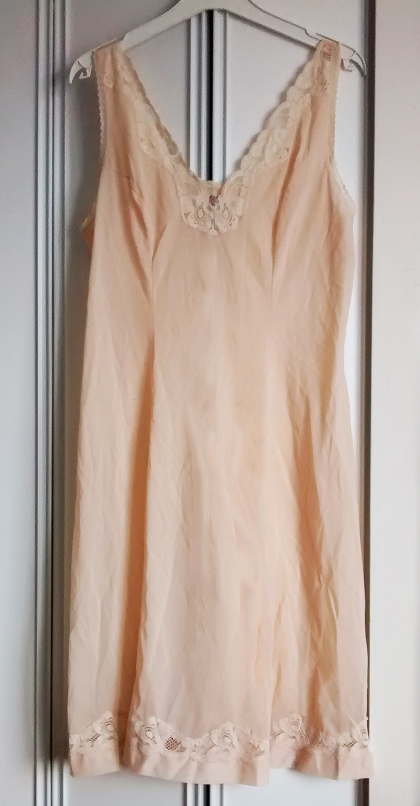 Combinaison fond de robe pêche Original Eliane. Taille-42