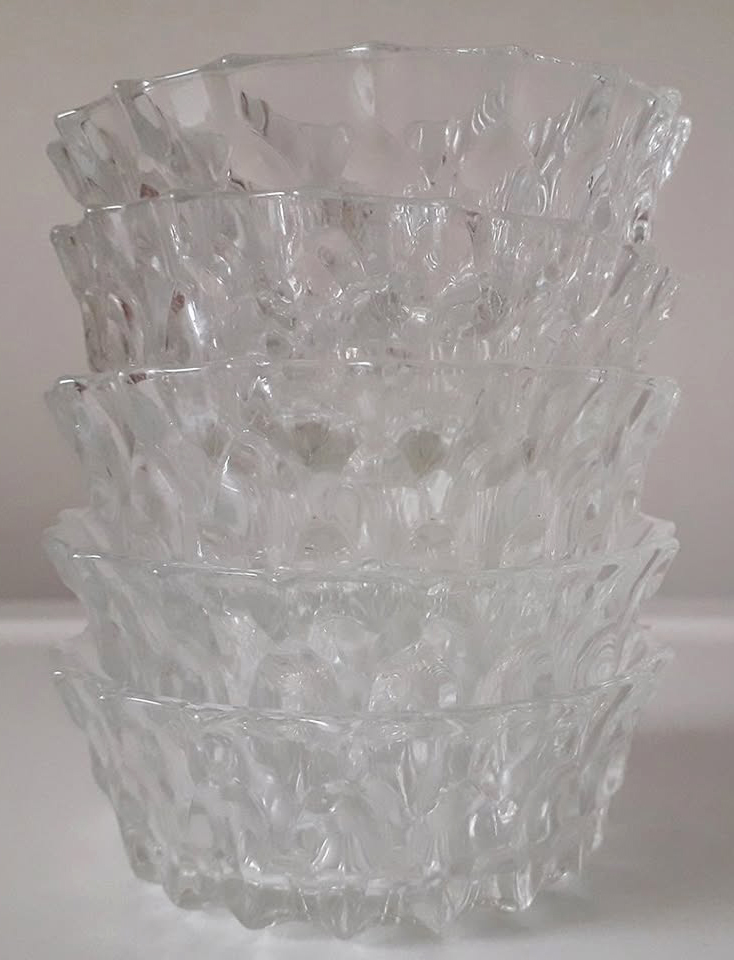 5 Mini Coupelles de table en verre