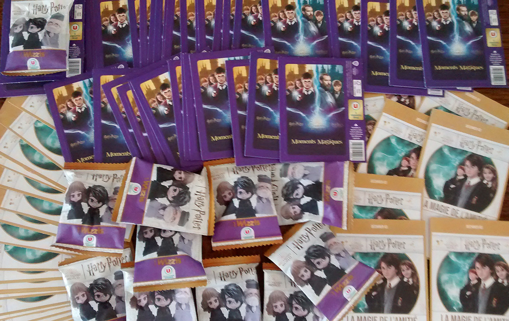 LOT pochettes Harry-Potter Moments magiques, Wizzis, Autocollants