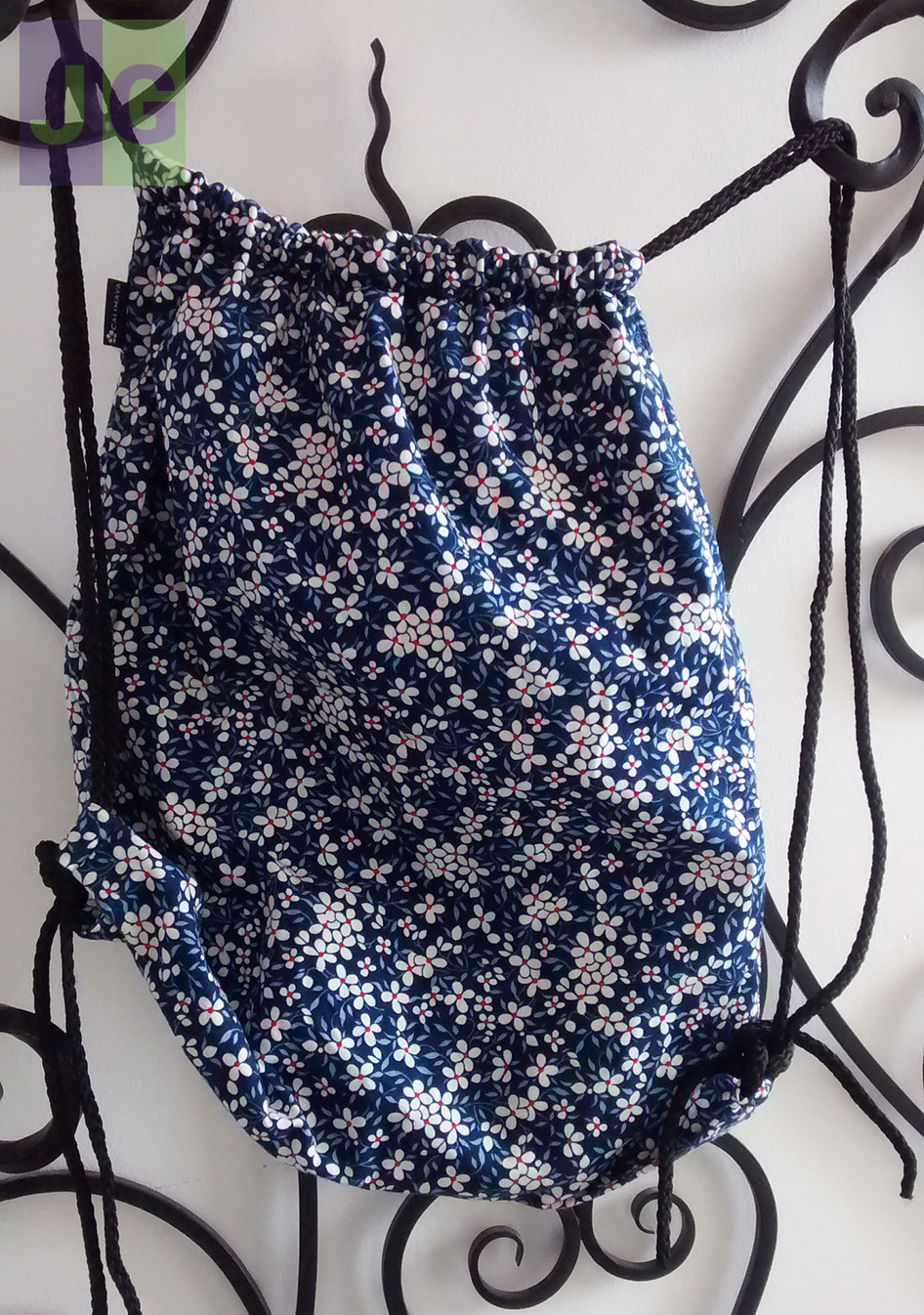 Petit sac à dos + sa pochette - toile 100% coton