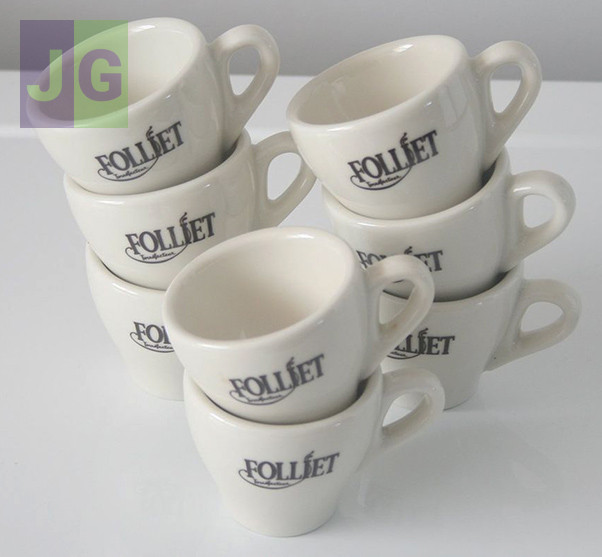 8 Tasses expresso Folliet (sans les sous-tasses)